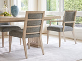 Lexington Tommy Bahama Home Nicholas Upholstered Dining Chair - Modern Design With White Oak Finish And Elegant Fabric Seating Sand Drift  578-881-40