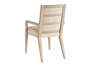 Lexington Tommy Bahama Home Nicholas Upholstered Dining Chair - Modern Design With White Oak Finish And Elegant Fabric Seating Sand Drift  578-881-01