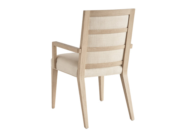 Lexington Tommy Bahama Home Nicholas Upholstered Dining Chair - Modern Design With White Oak Finish And Elegant Fabric Seating Sand Drift  578-881-01