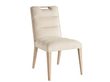 Lexington Tommy Bahama Home Aiden Channeled Upholstered Dining Chair - Modern Design With Comfort, Brushed Champagne Accents Sand Drift  578-882-01