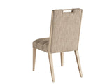 Lexington Tommy Bahama Home Aiden Channeled Upholstered Dining Chair - Modern Design With Comfort, Brushed Champagne Accents Sand Drift  578-882-40