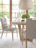 Lexington Tommy Bahama Home Aiden Channeled Upholstered Dining Chair - Modern Design With Comfort, Brushed Champagne Accents Sand Drift  578-883-40