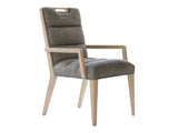 Lexington Tommy Bahama Home Aiden Channeled Upholstered Dining Chair - Modern Design With Comfort, Brushed Champagne Accents Sand Drift  578-883-41