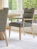 Lexington Tommy Bahama Home Aiden Channeled Upholstered Dining Chair - Modern Design With Comfort, Brushed Champagne Accents Sand Drift  578-883-41