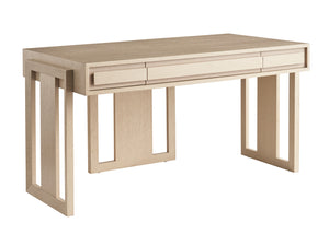 Lexington Tommy Bahama Home Everson Writing Desk – Modern Design With Soft-close Drawers, White Oak Finish & Elegant Details Sand Drift  578-933