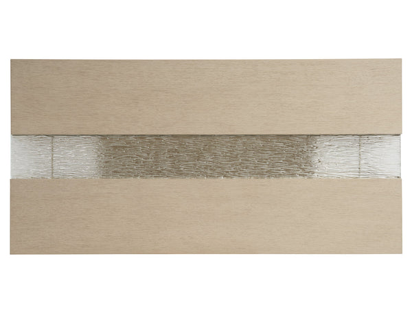 Lexington Tommy Bahama Home Fischer Contemporary Cocktail Table With Wavy Glass Top And Open Storage For Modern Living Spaces Sand Drift  578-945