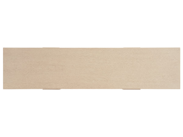 Lexington Tommy Bahama Home Fischer Console Table: Stylish White Oak Design With Wavy Glass Accents For Modern Living Spaces Sand Drift  578-967