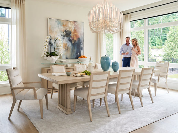 Lexington Tommy Bahama Home Belaire Rectangular Dining Table With Elegant Design And Extending Leaves For Stylish Gatherings Sand Drift  578-877