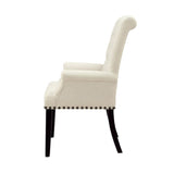 English Elm Fabric Upholstered Arm Chair, Beige