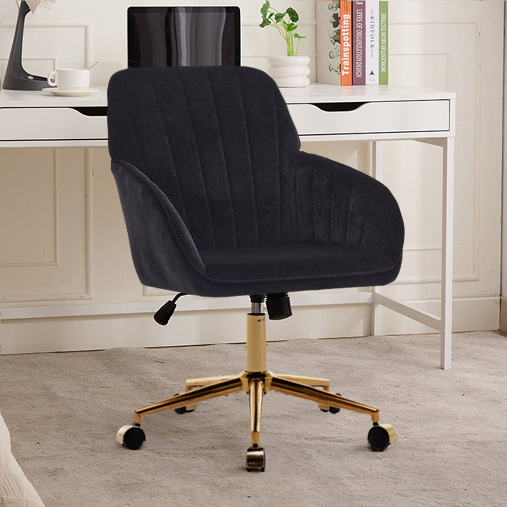 English Elm Ty Ergonomic Swivel Office Chair - Plush Velvet, Memory Foam Support, Stylish Design For Home & Work W2311P199079-GIGA
