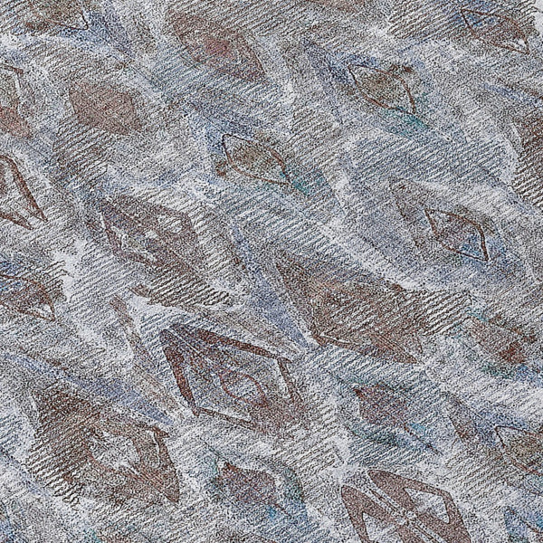 Homeroots 3' Stylish Beige Taupe Geometric Washable Area Rug For Indoor And Outdoor Spaces, Durable Design 8' X 10' Polyester 579003