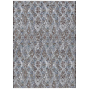 HomeRoots 9' Sky Blue and Silver Geometric Indoor Outdoor Area Rug – Durable, Stylish, and Machine Washable! 9' X 12' 579004