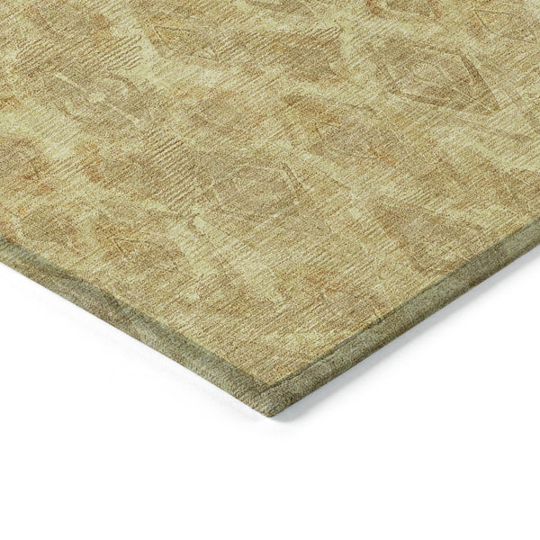 Homeroots 3' Stylish Beige Taupe Geometric Washable Area Rug For Indoor And Outdoor Spaces, Durable Design 8' X 10' Polyester 579009