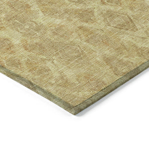 Homeroots 3' Stylish Beige Taupe Geometric Washable Area Rug For Indoor And Outdoor Spaces, Durable Design 10' X 14' Polyester 579011