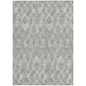 Homeroots 3' Stylish Beige Taupe Geometric Washable Area Rug For Indoor And Outdoor Spaces, Durable Design 9' X 12' Polyester 579022