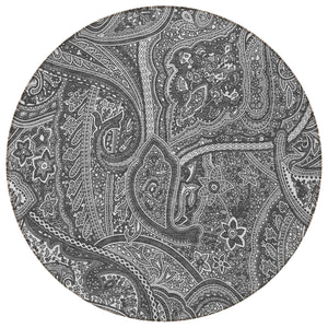 Homeroots 3' Elegant Brown Tan Beige Paisley Washable Indoor Outdoor Area Rug For Stylish Living Spaces 8' Round Polyester 579032