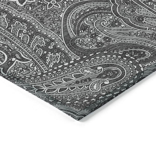 Homeroots 3' Elegant Brown Tan Beige Paisley Washable Indoor Outdoor Area Rug For Stylish Living Spaces 8' X 10' Polyester 579033