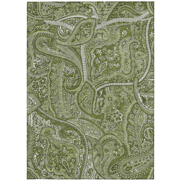 Homeroots 3' Elegant Brown Tan Beige Paisley Washable Indoor Outdoor Area Rug For Stylish Living Spaces 10' X 14' Polyester 579041