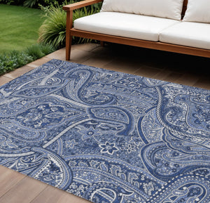 Homeroots 3' Elegant Brown Tan Beige Paisley Washable Indoor Outdoor Area Rug For Stylish Living Spaces 3' X 5' Polyester 579042