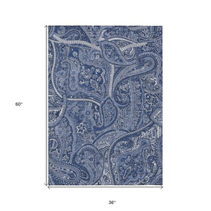 Homeroots 3' Elegant Brown Tan Beige Paisley Washable Indoor Outdoor Area Rug For Stylish Living Spaces 3' X 5' Polyester 579042