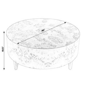 Billie Round Burl Coffee Table 5790442 Brown Butler Specialty
