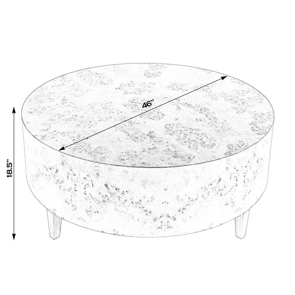 Billie Round Burl Coffee Table 5790442 Brown Butler Specialty