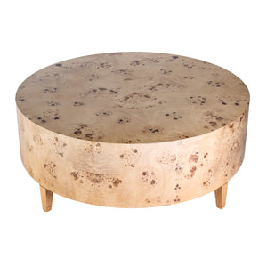 Billie Round Burl Coffee Table 5790443 Light Brown Butler Specialty