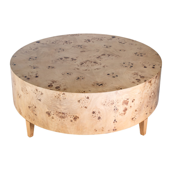 Billie Round Burl Coffee Table 5790443 Light Brown Butler Specialty