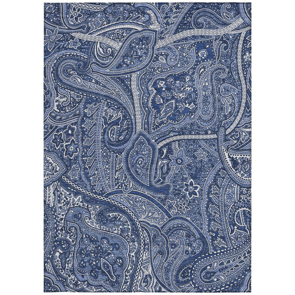 Homeroots 3' Elegant Brown Tan Beige Paisley Washable Indoor Outdoor Area Rug For Stylish Living Spaces 8' X 10' Polyester 579045