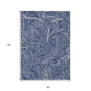 Homeroots 3' Elegant Brown Tan Beige Paisley Washable Indoor Outdoor Area Rug For Stylish Living Spaces 8' X 10' Polyester 579045