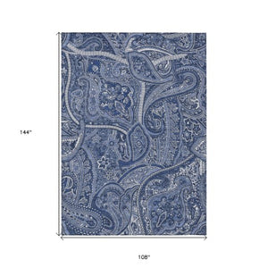 Homeroots 3' Elegant Brown Tan Beige Paisley Washable Indoor Outdoor Area Rug For Stylish Living Spaces 9' X 12' Polyester 579046