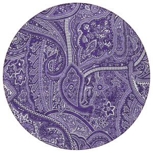 Homeroots 3' Elegant Brown Tan Beige Paisley Washable Indoor Outdoor Area Rug For Stylish Living Spaces 8' Round Polyester 579050