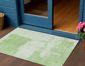 Homeroots 3' Beige Gold And Tan Abstract Washable Area Rug - Versatile Indoor Outdoor Decor For Any Space 3' X 5' Polyester 579084