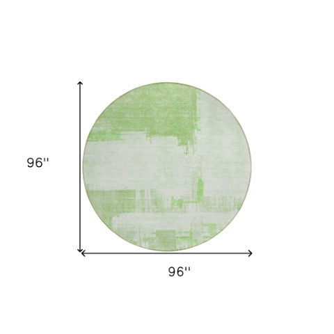 Homeroots 3' Beige Gold And Tan Abstract Washable Area Rug - Versatile Indoor Outdoor Decor For Any Space 8' Round Polyester 579086