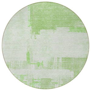 Homeroots 3' Beige Gold And Tan Abstract Washable Area Rug - Versatile Indoor Outdoor Decor For Any Space 8' Round Polyester 579086