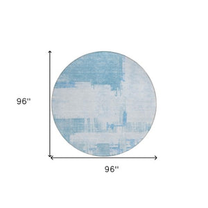 Homeroots 3' Beige Gold And Tan Abstract Washable Area Rug - Versatile Indoor Outdoor Decor For Any Space 8' Round Polyester 579092