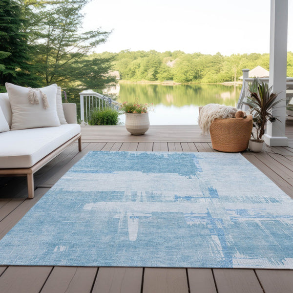 Homeroots 3' Beige Gold And Tan Abstract Washable Area Rug - Versatile Indoor Outdoor Decor For Any Space 8' X 10' Polyester 579093