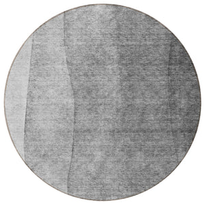 Homeroots 3' Denim Blue And Navy Ombre Washable Area Rug – Perfect For Indoor And Outdoor Living Spaces! 8' Round Polyester 579110