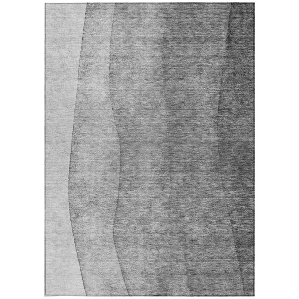 Homeroots 3' Denim Blue And Navy Ombre Washable Area Rug – Perfect For Indoor And Outdoor Living Spaces! 9' X 12' Polyester 579112