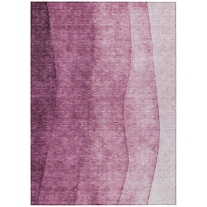 HomeRoots 5' Merlot Blush Pink Ombre Area Rug - Stylish, Washable, Durable for Indoor & Outdoor Spaces 5' X 8' 579115