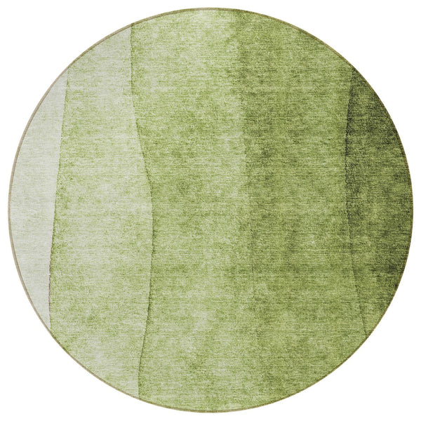 Homeroots 3' Denim Blue And Navy Ombre Washable Area Rug – Perfect For Indoor And Outdoor Living Spaces! 8' Round Polyester 579122