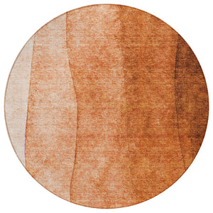 Homeroots 3' Denim Blue And Navy Ombre Washable Area Rug – Perfect For Indoor And Outdoor Living Spaces! 8' Round Polyester 579128