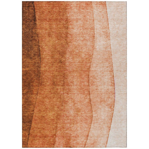 HomeRoots 9' Vibrant Orange and Copper Ombre Indoor-Outdoor Area Rug for Stylish Spaces and Easy Care 9' X 12' 579130