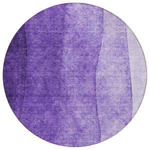 HomeRoots 5' Purple Lilac & Lavender Ombre Area Rug - Stylish, Washable Indoor/Outdoor Solution for Any Space 8' Round 579134