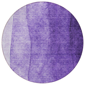 Homeroots 3' Denim Blue And Navy Ombre Washable Area Rug – Perfect For Indoor And Outdoor Living Spaces! 8' Round Polyester 579134