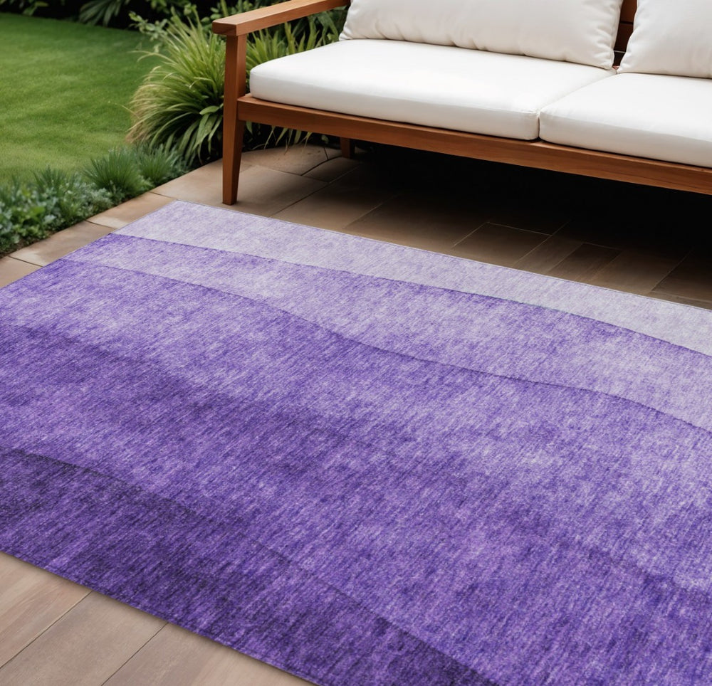 HomeRoots 9' Soothing Purple Lilac and Lavender Ombre Area Rug – Durable, Washable, Ideal for Indoor & Outdoor Use 9' X 12' 579136