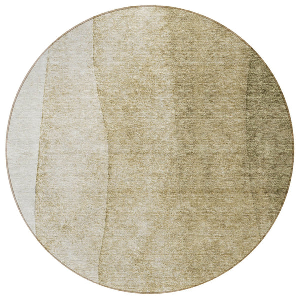 Homeroots 3' Denim Blue And Navy Ombre Washable Area Rug – Perfect For Indoor And Outdoor Living Spaces! 8' Round Polyester 579140