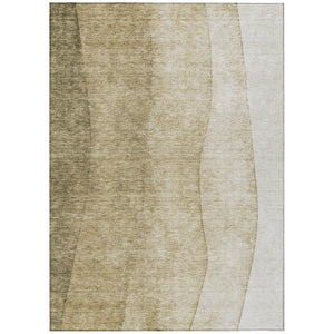 HomeRoots 9' Taupe Beige and Ivory Ombre Rug - Durable, Washable, Versatile for Indoor and Outdoor Spaces 9' X 12' 579142