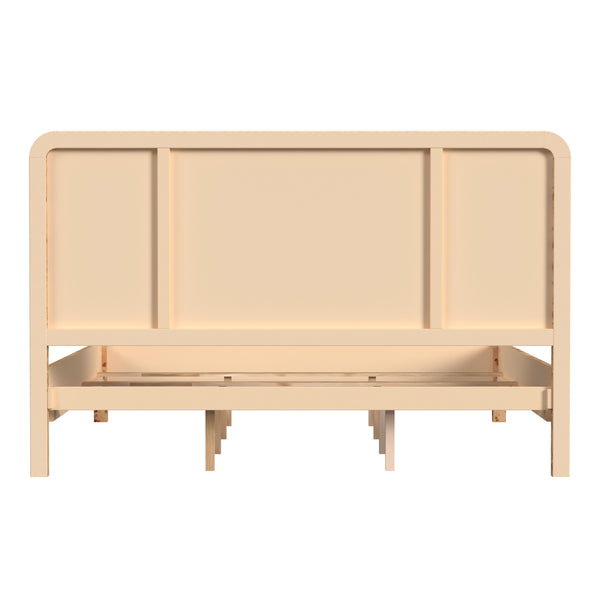 Butler Specialty Cora Mid-century Modern Burl Panel Bed - Luxurious Design With Classic Curves For Elegant Bedrooms Brown Mappa Burl Veneer,Mdf,Mindi Wood,Mix Wood 5791444-butler