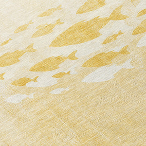 Homeroots 3' Sky Blue Nautical Area Rug - Stylish Washable Indoor/Outdoor Design For Home & Patio Decor 8' Round Polyester 579164